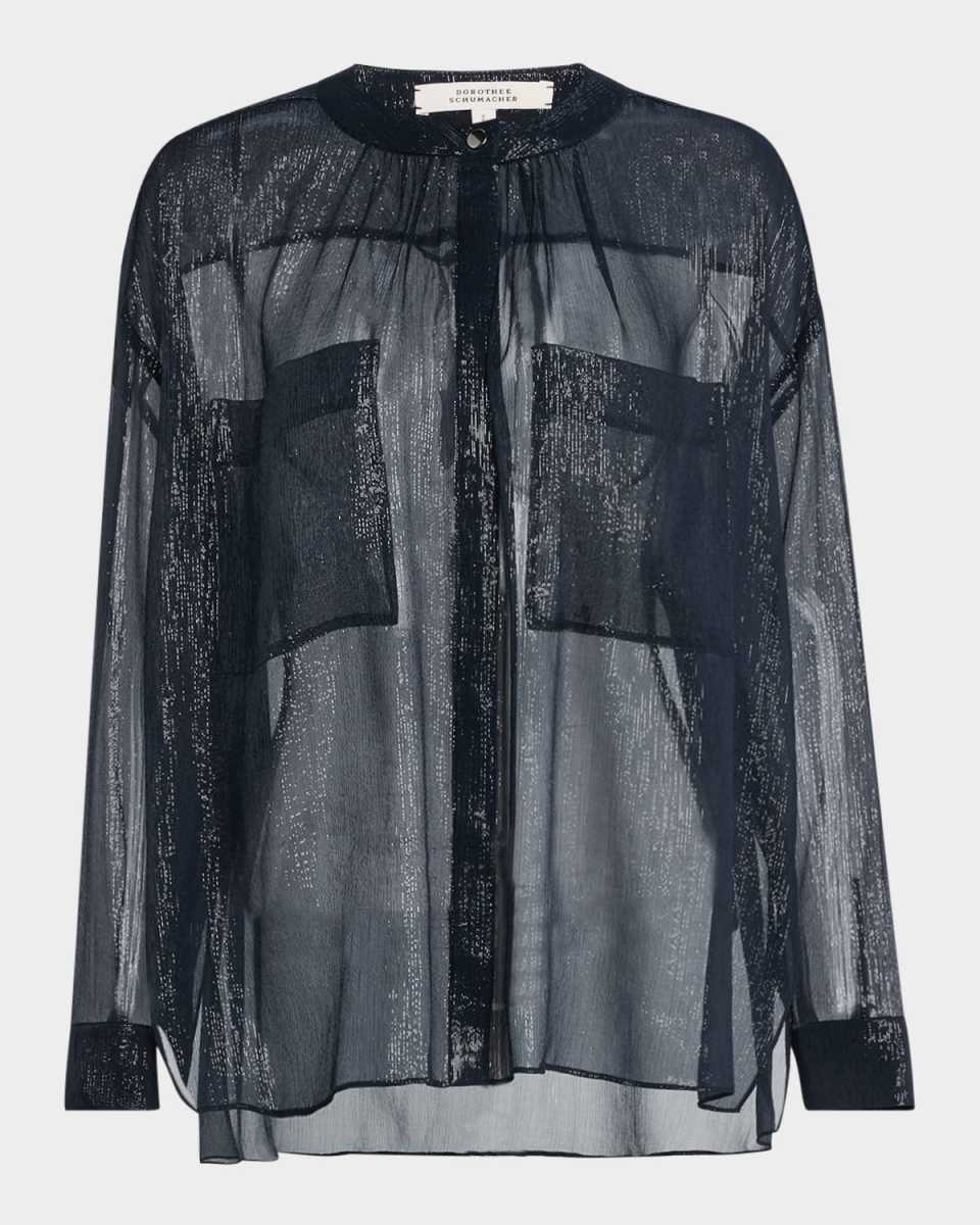 Shimmering Shine Metallic Georgette Blouse